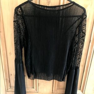 Zara Lace Black Crop Top